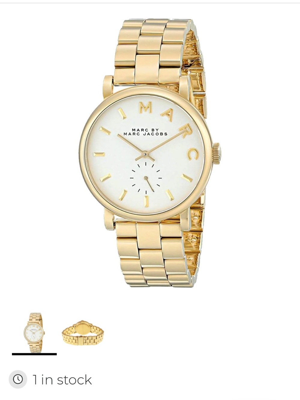 Marc By Marc Jacobs MBM3243 White Dial Gold-Tone Women's Watch